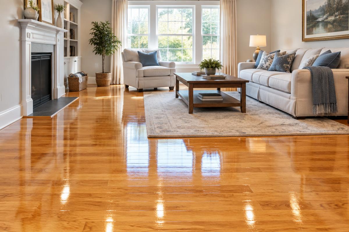 Living room refinish after